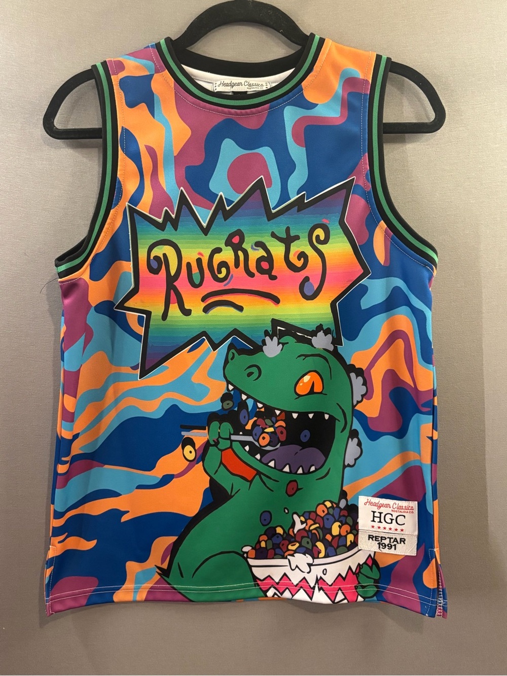 Rugrats Reptar Graphic Tank Top Jersey headgear Classic - LG 90s